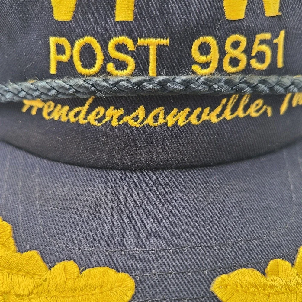 Vintage VFW Hat Snapback‎ Blue Rope Post 9851 Scrambled Eggs Hendersonville TN